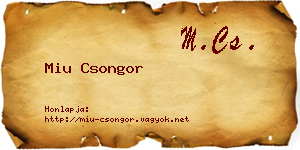 Miu Csongor névjegykártya
